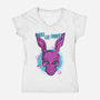 Wake Up Donnie-Womens-V-Neck-Tee-palmstreet