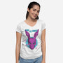Wake Up Donnie-Womens-V-Neck-Tee-palmstreet