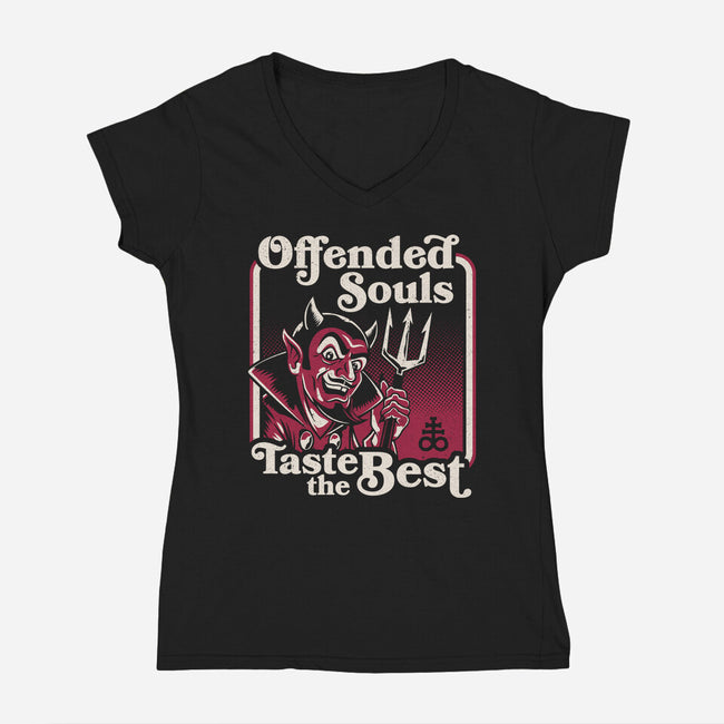 Offended Souls Taste The Best-Womens-V-Neck-Tee-Nemons