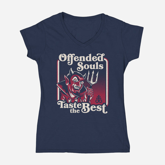 Offended Souls Taste The Best-Womens-V-Neck-Tee-Nemons