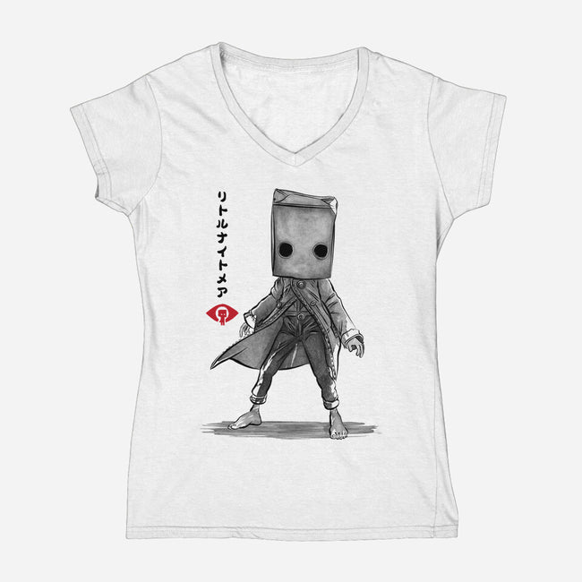 Mono Sumi-e-Womens-V-Neck-Tee-DrMonekers