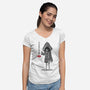 Six Sumi-e-Womens-V-Neck-Tee-DrMonekers