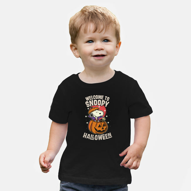Snoopyween-Baby-Basic-Tee-turborat14
