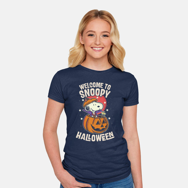 Snoopyween-Womens-Fitted-Tee-turborat14