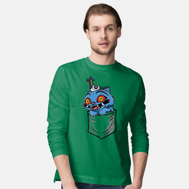 Pocket Cat-Mens-Long Sleeved-Tee-turborat14
