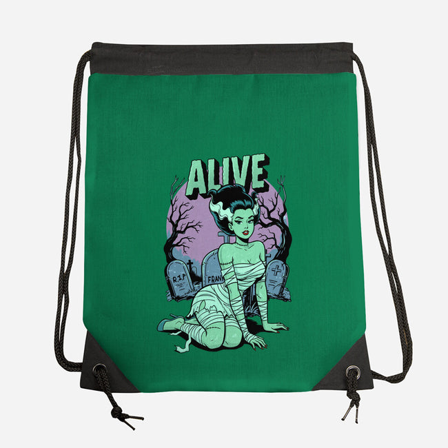 Horror Pinup-None-Drawstring-Bag-P1yu5h