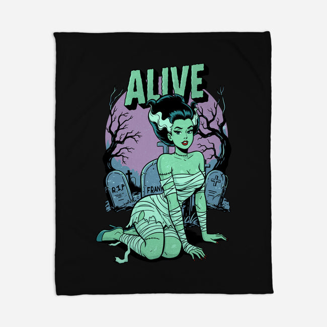 Horror Pinup-None-Fleece-Blanket-P1yu5h