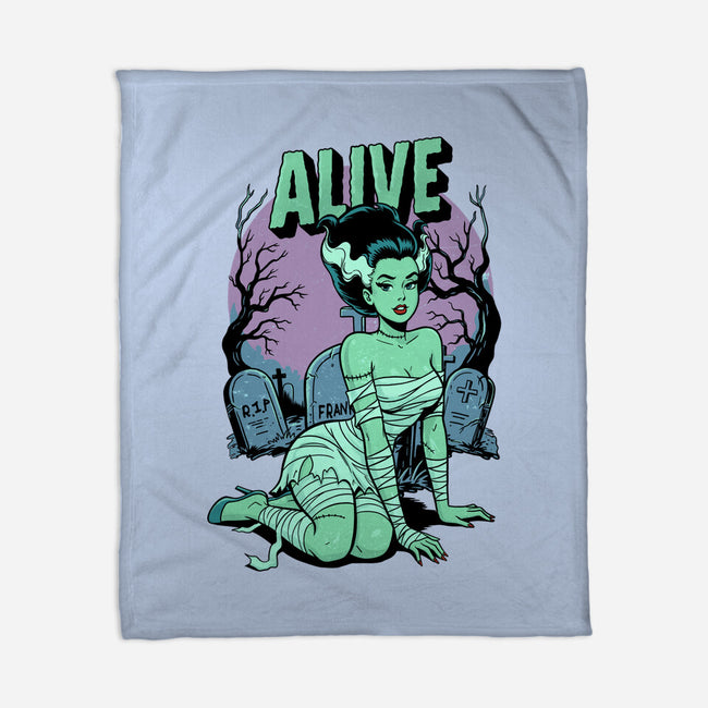 Horror Pinup-None-Fleece-Blanket-P1yu5h