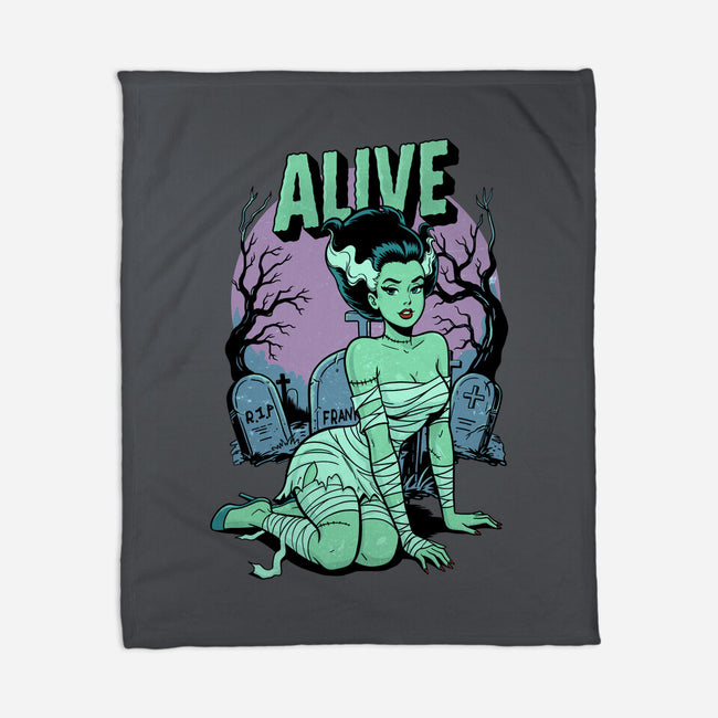 Horror Pinup-None-Fleece-Blanket-P1yu5h