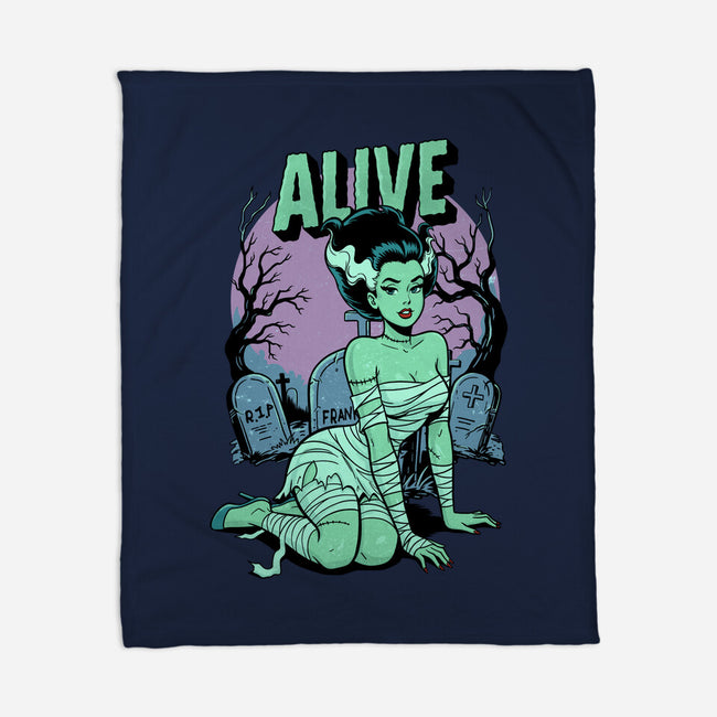 Horror Pinup-None-Fleece-Blanket-P1yu5h