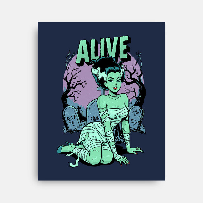 Horror Pinup-None-Stretched-Canvas-P1yu5h