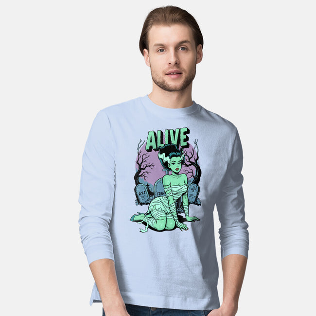 Horror Pinup-Mens-Long Sleeved-Tee-P1yu5h
