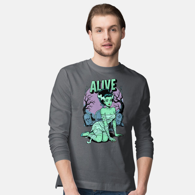 Horror Pinup-Mens-Long Sleeved-Tee-P1yu5h