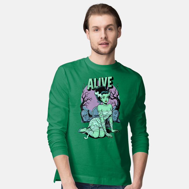Horror Pinup-Mens-Long Sleeved-Tee-P1yu5h