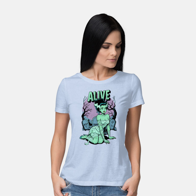 Horror Pinup-Womens-Basic-Tee-P1yu5h