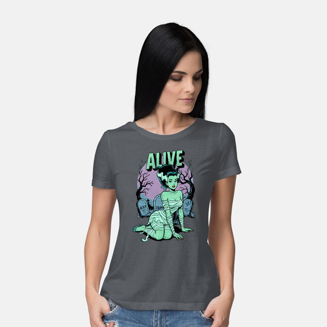 Horror Pinup-Womens-Basic-Tee-P1yu5h