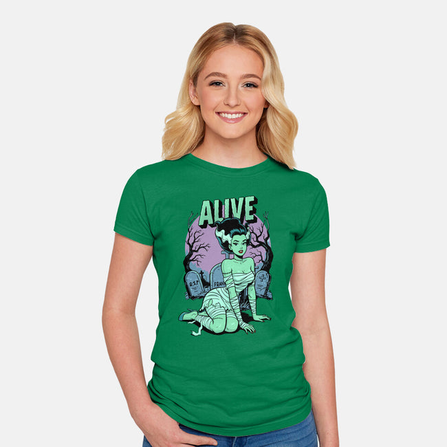 Horror Pinup-Womens-Fitted-Tee-P1yu5h