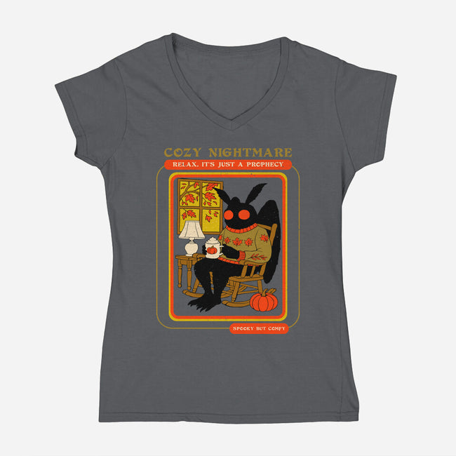 Cozy Nightmare-Womens-V-Neck-Tee-Oiyo