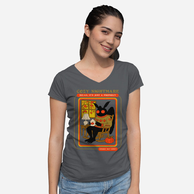 Cozy Nightmare-Womens-V-Neck-Tee-Oiyo