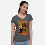 Cozy Nightmare-Womens-V-Neck-Tee-Oiyo