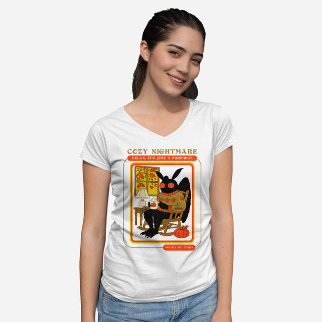 Cozy Nightmare-Womens-V-Neck-Tee-Oiyo