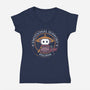Emotional Support Pilgrim-Womens-V-Neck-Tee-rocketman_art