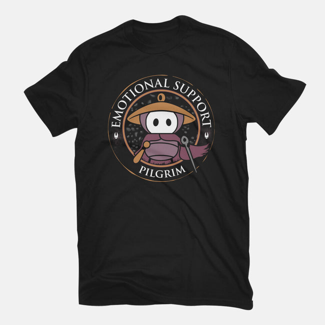 Emotional Support Pilgrim-Womens-Fitted-Tee-rocketman_art