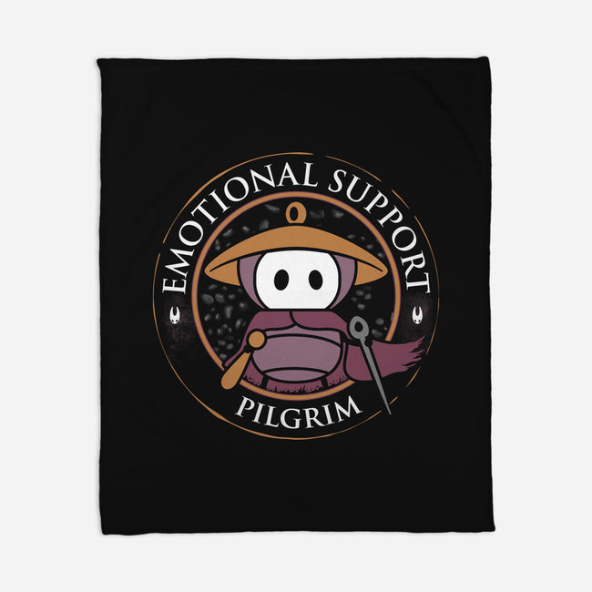 Emotional Support Pilgrim-None-Fleece-Blanket-rocketman_art