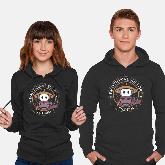 Emotional Support Pilgrim-Unisex-Pullover-Sweatshirt-rocketman_art