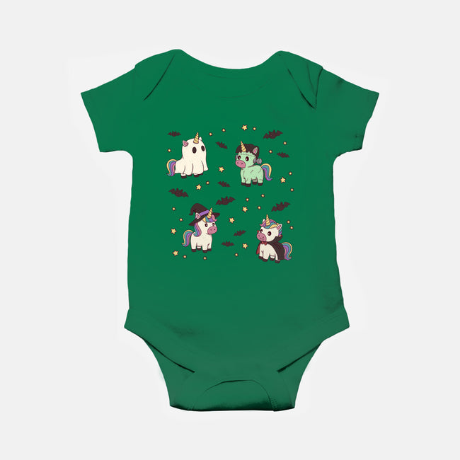 Halloween Unicorn Party-Baby-Basic-Onesie-Loobs