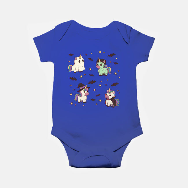 Halloween Unicorn Party-Baby-Basic-Onesie-Loobs
