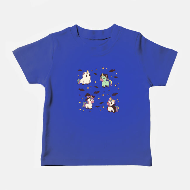 Halloween Unicorn Party-Baby-Basic-Tee-Loobs