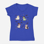 Halloween Unicorn Party-Womens-V-Neck-Tee-Loobs