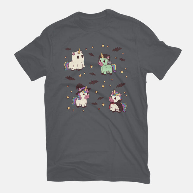 Halloween Unicorn Party-Mens-Heavyweight-Tee-Loobs