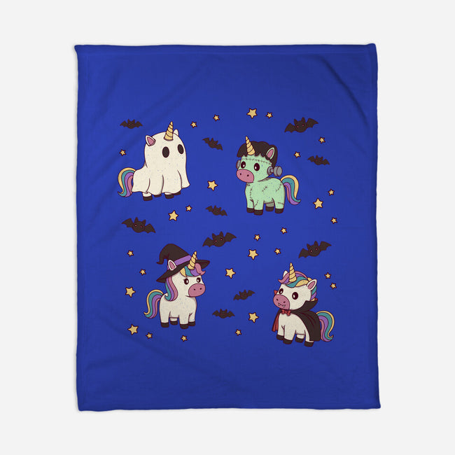 Halloween Unicorn Party-None-Fleece-Blanket-Loobs