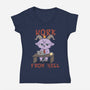 Work From Hell-Womens-V-Neck-Tee-Loobs