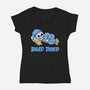 Dead Tired-Womens-V-Neck-Tee-Loobs