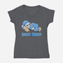 Dead Tired-Womens-V-Neck-Tee-Loobs