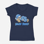 Dead Tired-Womens-V-Neck-Tee-Loobs
