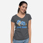 Dead Tired-Womens-V-Neck-Tee-Loobs