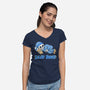 Dead Tired-Womens-V-Neck-Tee-Loobs