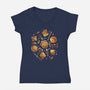 Dice Role Game-Womens-V-Neck-Tee-Vallina84