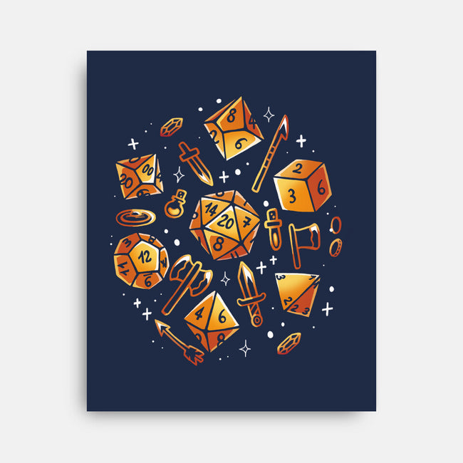 Dice Role Game-None-Stretched-Canvas-Vallina84