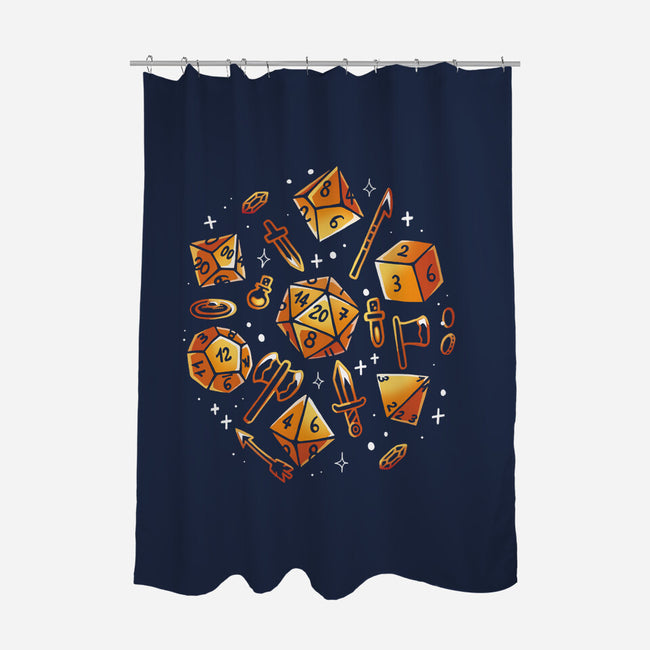 Dice Role Game-None-Polyester-Shower Curtain-Vallina84