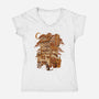 Coffee Vending Machine-Womens-V-Neck-Tee-ilustrata