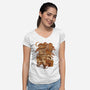 Coffee Vending Machine-Womens-V-Neck-Tee-ilustrata