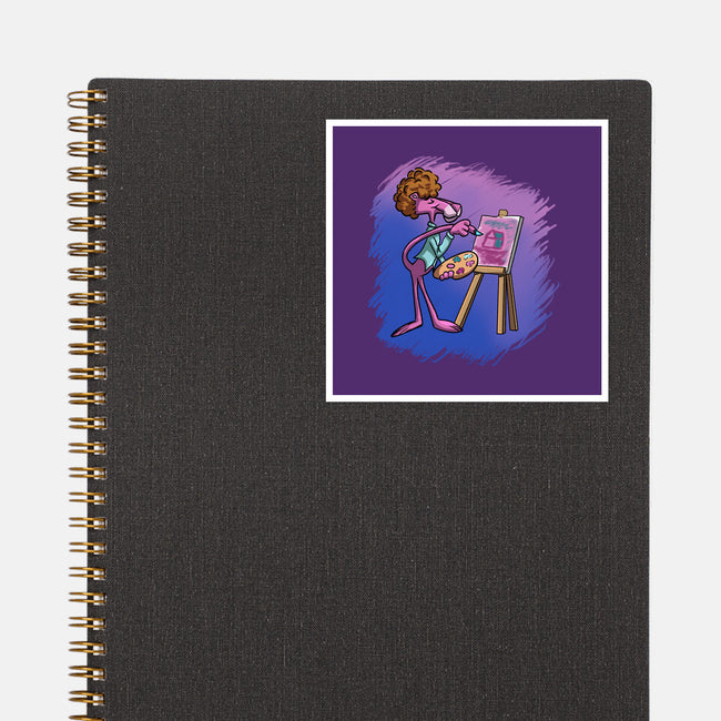 Pink Painting-None-Glossy-Sticker-nickzzarto