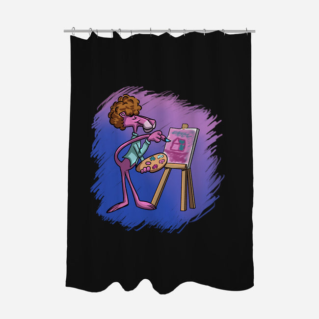 Pink Painting-None-Polyester-Shower Curtain-nickzzarto