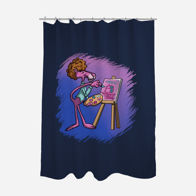 Pink Painting-None-Polyester-Shower Curtain-nickzzarto