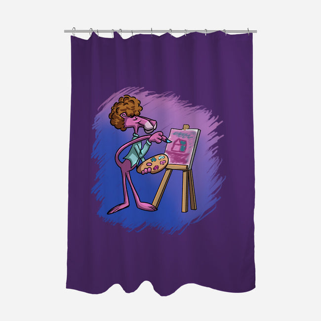 Pink Painting-None-Polyester-Shower Curtain-nickzzarto